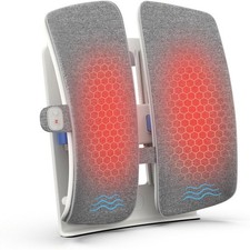 Heated Lumbar Support Pillow Vibration Massage Back Support Cushion Office Chair