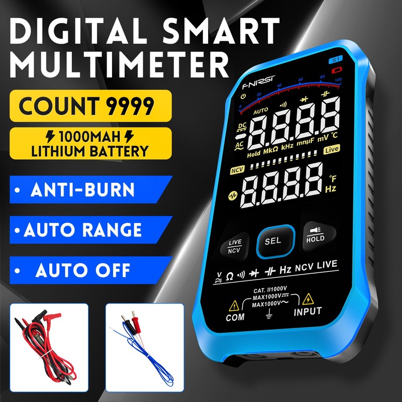 FNIRSI S1 Intelligent Digital Multimeter Automatic Portable NCV Induced Voltage