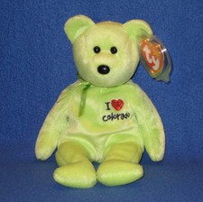 TY I LOVE COLORADO BEANIE BABY - STATE EXCLUSIVE - MINT with MINT TAGS