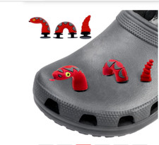 Red Snake Shoe Charms for Crocs Wristbands-3Pcs- Kids Gifts
