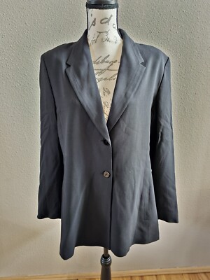 Veste Noire Dana Buchman Pour Neiman Marcus - Taille 12, Occasion Très Bon état