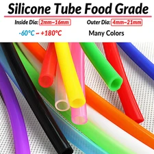 Food Grade Silicone Tube Flexible Tubing High Temp Hose ID 2-16mm  x OD 4 -21mm