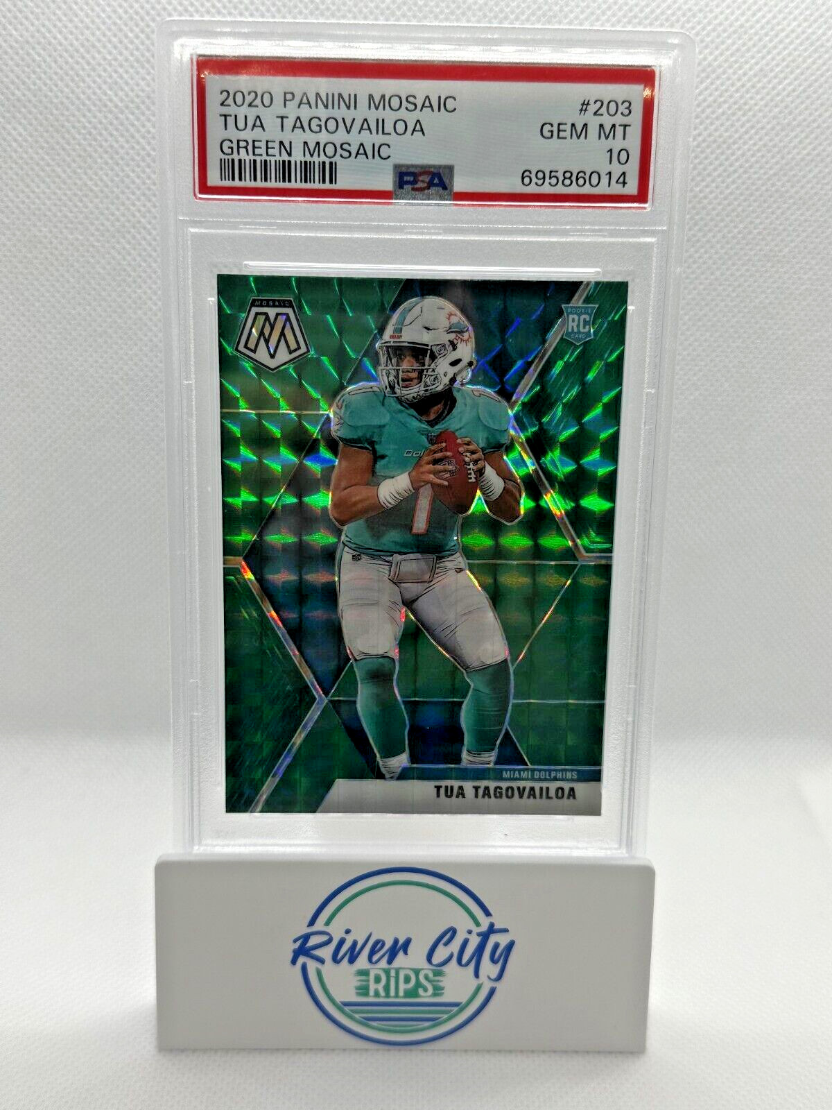 Tua Tagovailoa Panini Mosaic #203 Green Mosaic