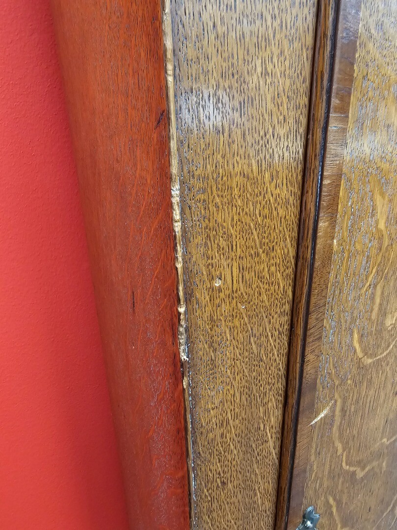 Vintage Oak Longcase Brass Face Grandfather Clock (Spares/Repairs Only