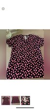 321 Brand Women  s Scrub Top Pink And Black
