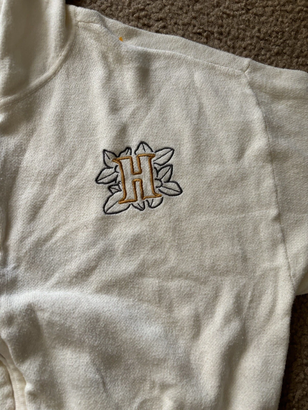 OFF WHITE Felpa con cappuccio e zip ritagliata Honor The Gift da donna taglia media