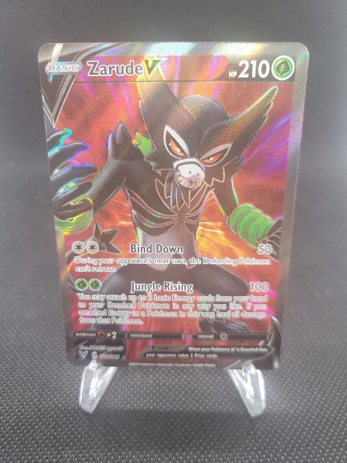 Mavin  Pokémon TCG Zarude V Vivid Voltage 167/185 Holo Full Art