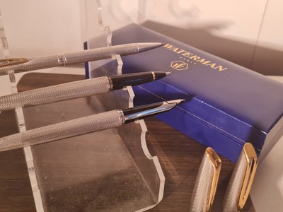 Stylo Plume Waterman CF Argent Massif 66 Grains D'orge - Avec Roller Et Bille, Occasion