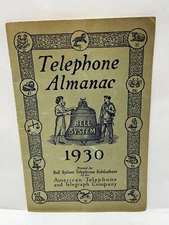Vintage 1930 Telephone Almanac American Telephone and Telegraph Co Bell System