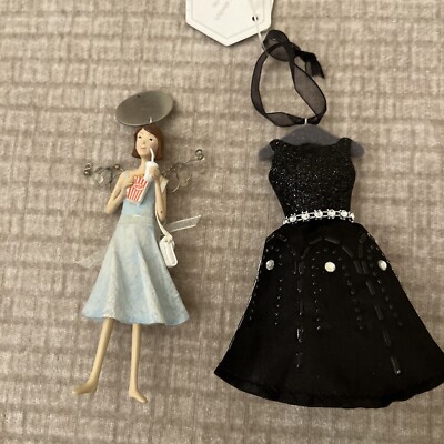 black dress ornaments Hallmark Keepsake Aunt Angel & Little Madonna now 2023 |