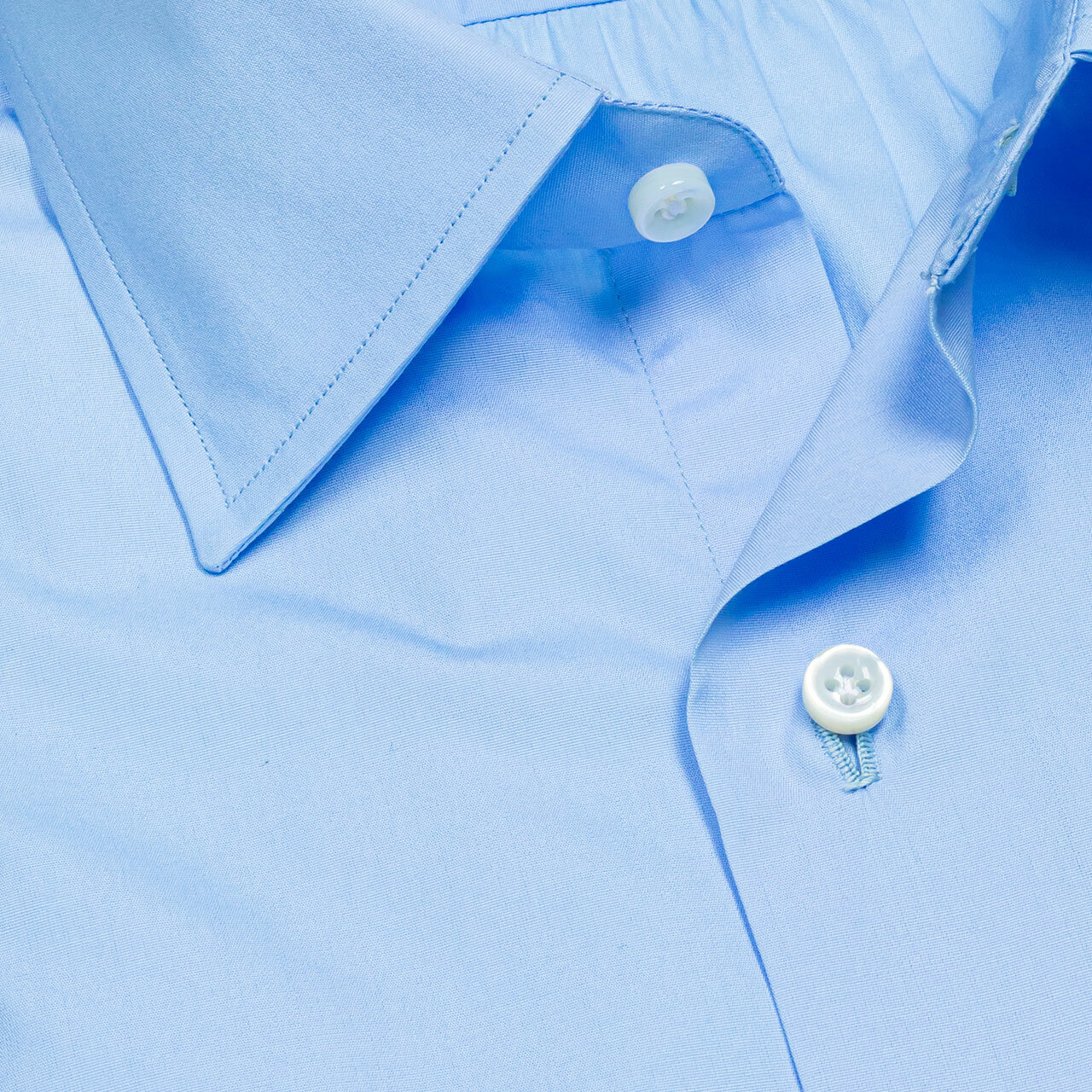 Finamore 1925 Shirt IN Blue With Breast Pocket And Kent Collar