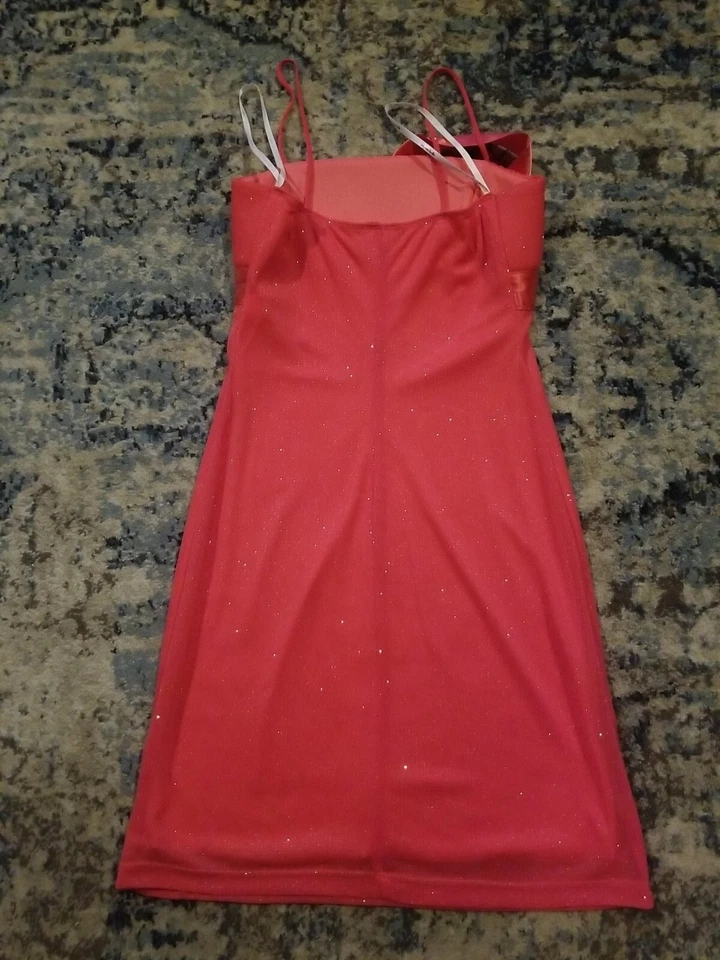 Vestido My Michelle naranja brillante forrado para mujer niña talla S Foto 2 de 4