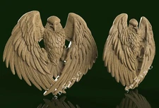 STL 3D Models ATTACKING EAGLE for CNC Router Aspire Artcam 3D Printer Engraver