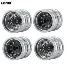 AXSPEED Aluminum Rear Wheel Rims Hex Hub For 1/14 Tamiya Tractor Trailer Truck