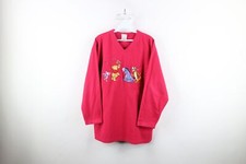 Vintage Disney Winnie the Pooh Womens Medium Tigger Eeyore Piglet Fleece Sweater