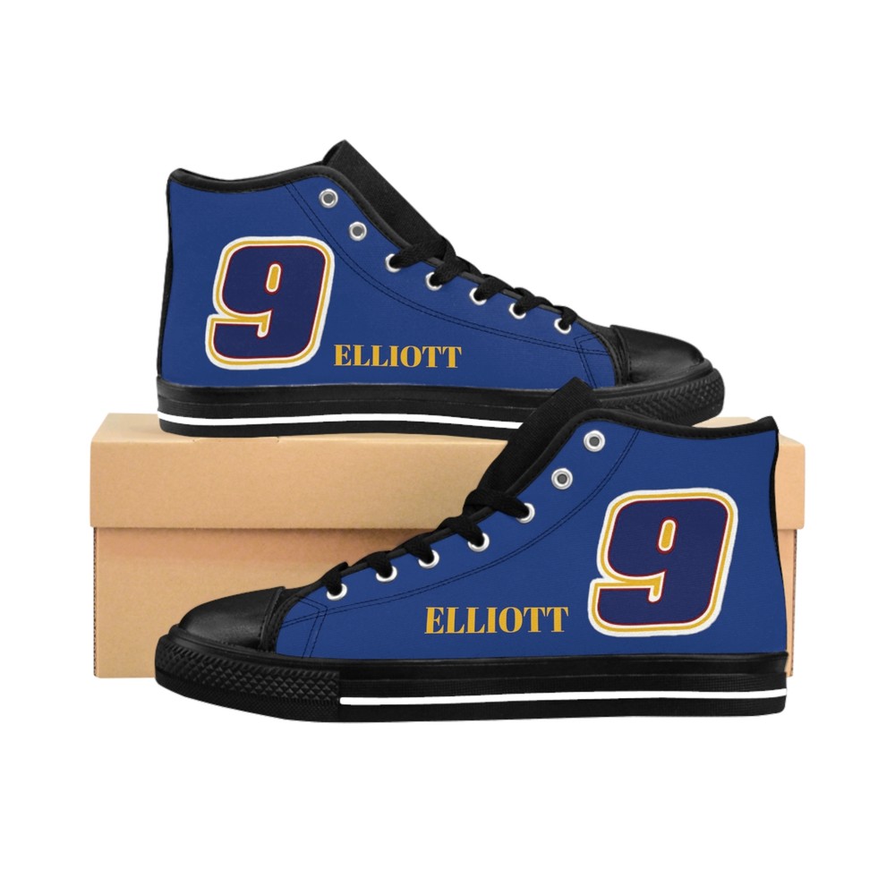 Men's Chase Elliott  Number 9 Shoes Dad gift men's shoes canvas lace ups