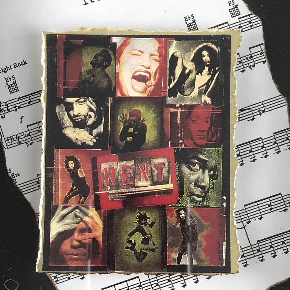 Rent The Musical Broadway Show Shadow Box Artwork Signed Je Heve 11 x 9" - Image 3 of 4