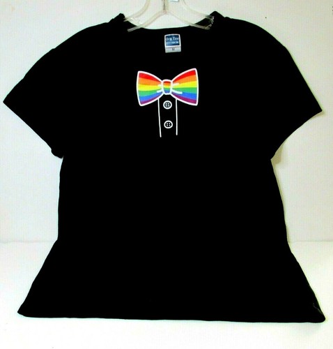 Youth T-shirt Rainbow Colorful Bow Unisex Statement M School Top Shirt Casual
