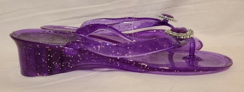 lilac jelly sandals