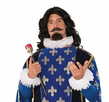 VICTORIAN ELIZABETHAN RENAISSANCE TUDOR COSTUME RUFF RUFFLED COLLAR AND CUFF SET