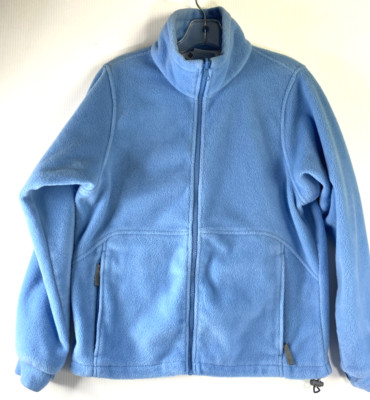 Columbia Core Jacket Woman Small Blue Thick Warm Fleece Full Zip  Pockets