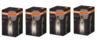 4x Osram Halogen Vintage 1906 Tubular dimmbar E27 20W = 35W EEK:G (Spektrum A-G)