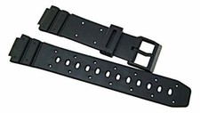 Speidel Express 14mm Black Watchband Fits Casio Choice of Black or Silver Buckle