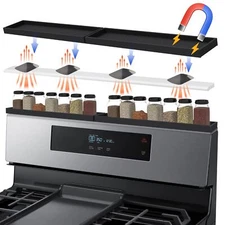 Silicone Magnetic Stove Top Shelf 30 Inch Kitchen Over Oven Spice Rack Organizer