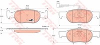Bremsbelagsatz Scheibenbremse TRW GDB1291 Vorne FüR Fiat Marea Brava Bravo 1 1.2