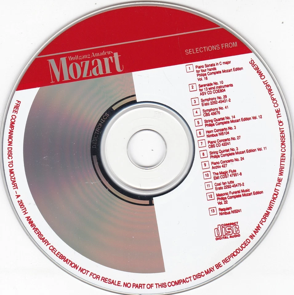 WOLFGANG AMADEUS MOZART A 200th Anniversary Celebration - Bild 3 von 3