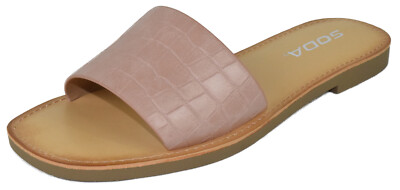 Soda Women Flip Flop Basic Plain Sandals Casual Slide Slippers