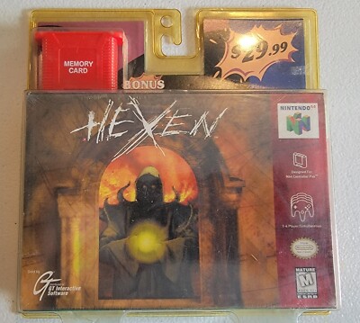 Hexen (Nintendo 64, 1997, N64) new blister bundle with memory card 
