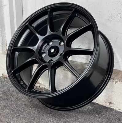 (SET 4) 15'' TUNER STYLE WHEELS RIMS SATIN BLACK FITS HONDA CIVIC INSIGHT CRX