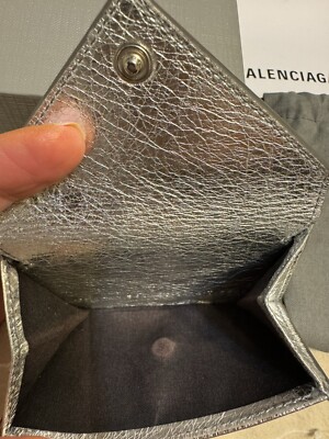 小物 BALENCIAGA wallet Balenciaga Men's Cash Square Folded Coin Wallet Used Effect