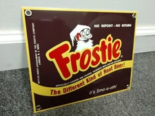Frostie Root Beer Soda Pop soft drink sign