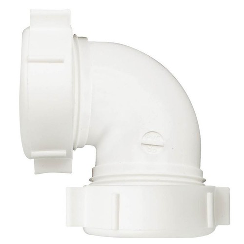 Plumb Pak PP555W Sink Drain Pipe Elbow w/ Reducing Washer, 90 deg, 11