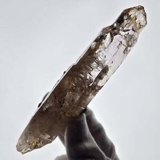 Enhydro Skelett Rauchquarz DT Zepter, UV Calcit Valentine Pocket Gob. Namibia