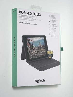 Logitech Rugged Folio iPad 7/8/9 gen Protective Keyboard Case Smart Connector.