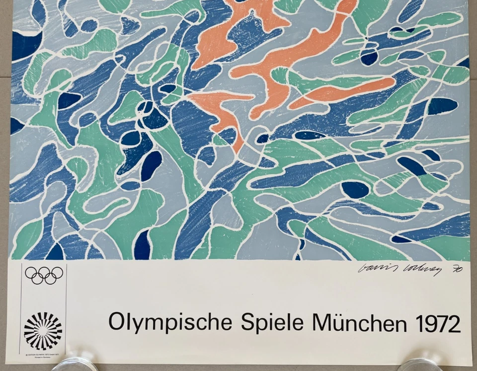 Poster Plakat David Hockney Swimmer Diver Olympiade München 1972 - Bild 3 von 4