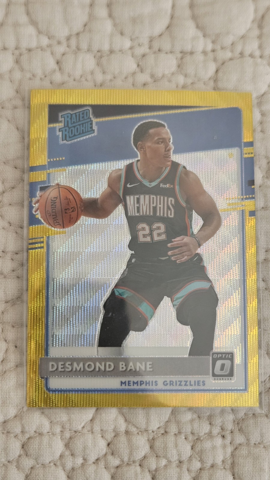 Desmond Bane 2020-21 Optic Gold WAVE PRIZM Rookie #180 RC Grizzlies/Magic