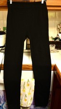 K. Bell Black Leggings Pull up stretchy Fleece Lined L/XL