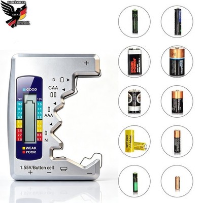 LCD Digital Batterietester Akku Tester für AA AAA C D 1,5V 9V Knopfzellen Prüfer