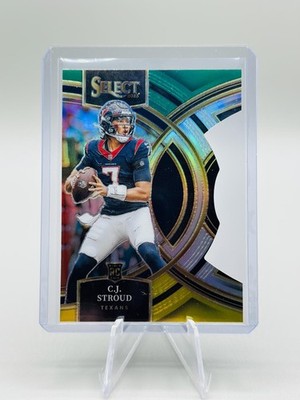 2023 Panini Select #183 C.J. Stroud Green and Yellow Prizms Die Cuts
