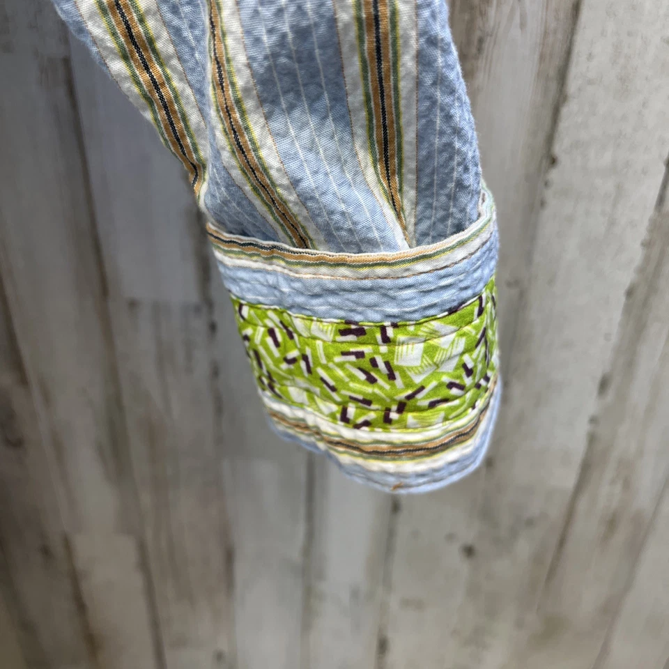 Georg Roth Of Los Angeles Men’s Shirt Button Up Striped Print Long Sleeve Size M - Image 4 of 4