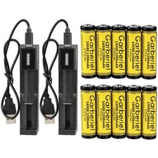 10x 3.7V 14500 Battery AA Rechargeable Batteries Cell+ Charger f/ LED Flashlight 1.60 per gallon