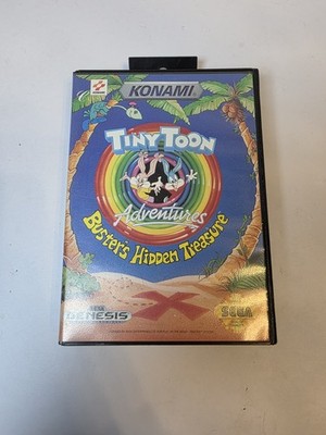 Tiny Toon Adventures: Buster s Hidden Treasure Sega Genesis Tested Working, CIB
