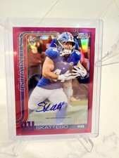Cam Skattebo Auto /399 - 2025 Topps Chrome Football NY Giants RA-CS RC Magenta