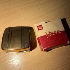 Melissa Vintage Personal Ashtray With Engine Turn In A Mint Condition with box 