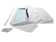 Fits Chevy Corvette 1961-62 Soft Top Premium Pinpoint Vinyl White Fits Chevy Corvette 1961-62 Soft Top Premium Pinpoint Vinyl White