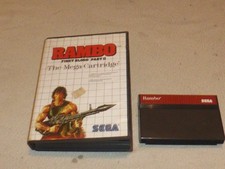 MASTER SYSTEM GAME RAMBO FIRST BLOOD PART II W CASE THE MEGA CARTRIDGE
